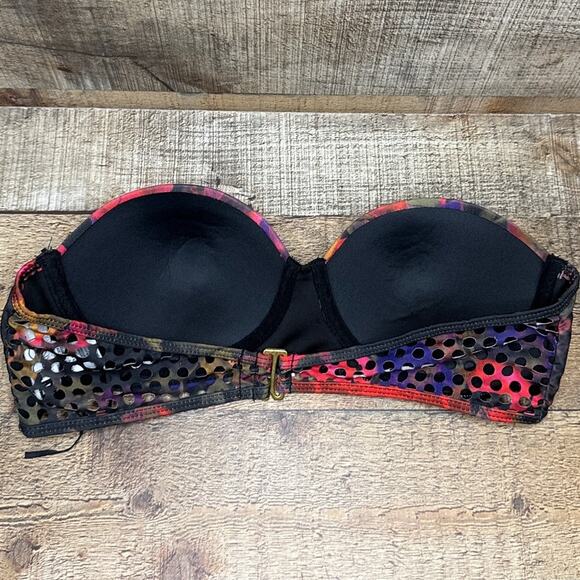 NEW Beach Riot Freemont Strapless Bustier Bikini Top in Flamingo SZ Small - Picture 5 of 7